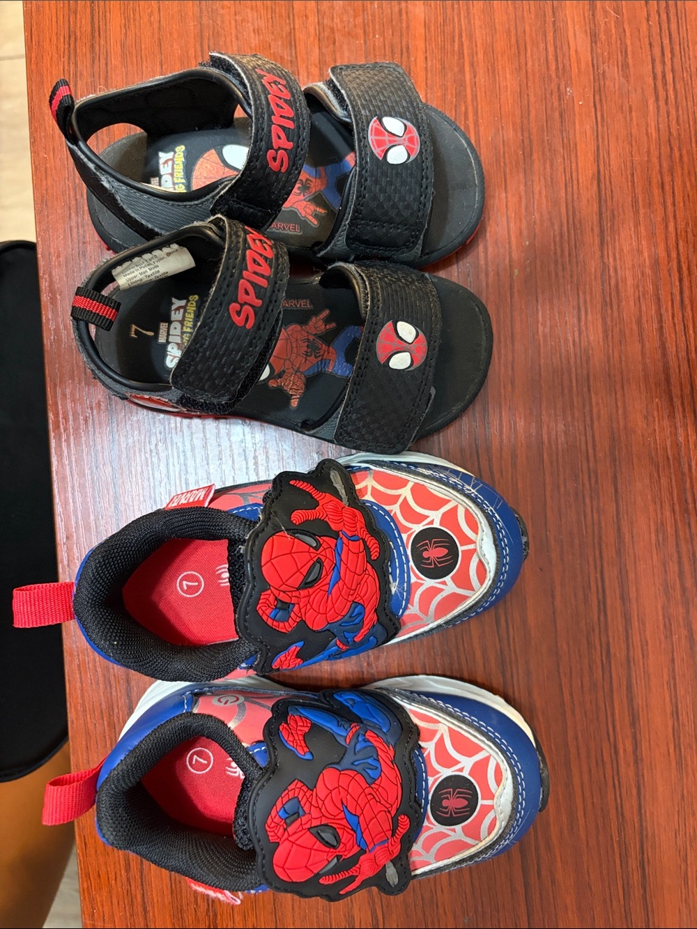 Spiderman Kids Red, Black & Blue Sneakers and Sandals Set